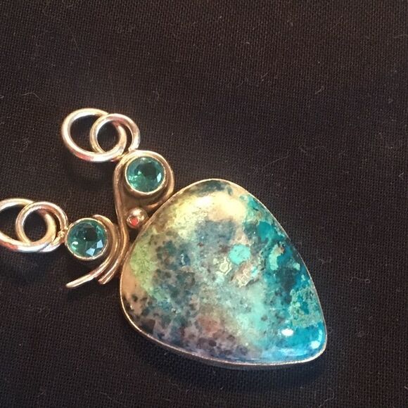 NWOT. Sterling Silver Azurite Pendant - Picture 3 of 9